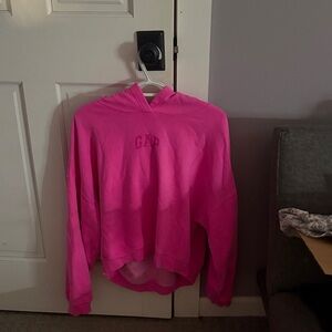 THE HOT PINK CROPPED GAP HOODIE